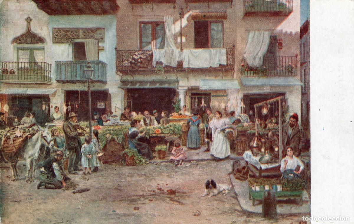 Postales: BONITA POSTAL - ZARAGOZA - MERCADO - JOAQUIN PALLARES - EDICIONES VICTORIA