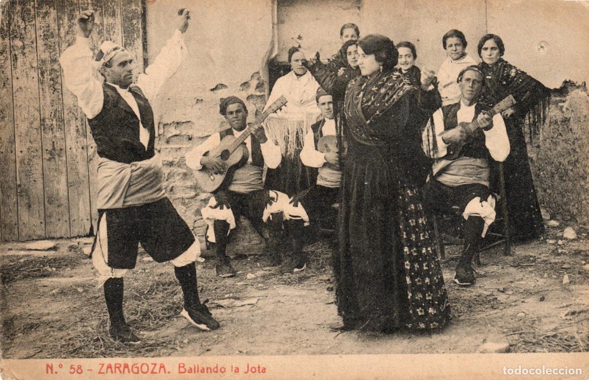 Postales: BONITA POSTAL - ZARAGOZA - BAILANDO LA JOTA - FOTOTIPIA THOMAS