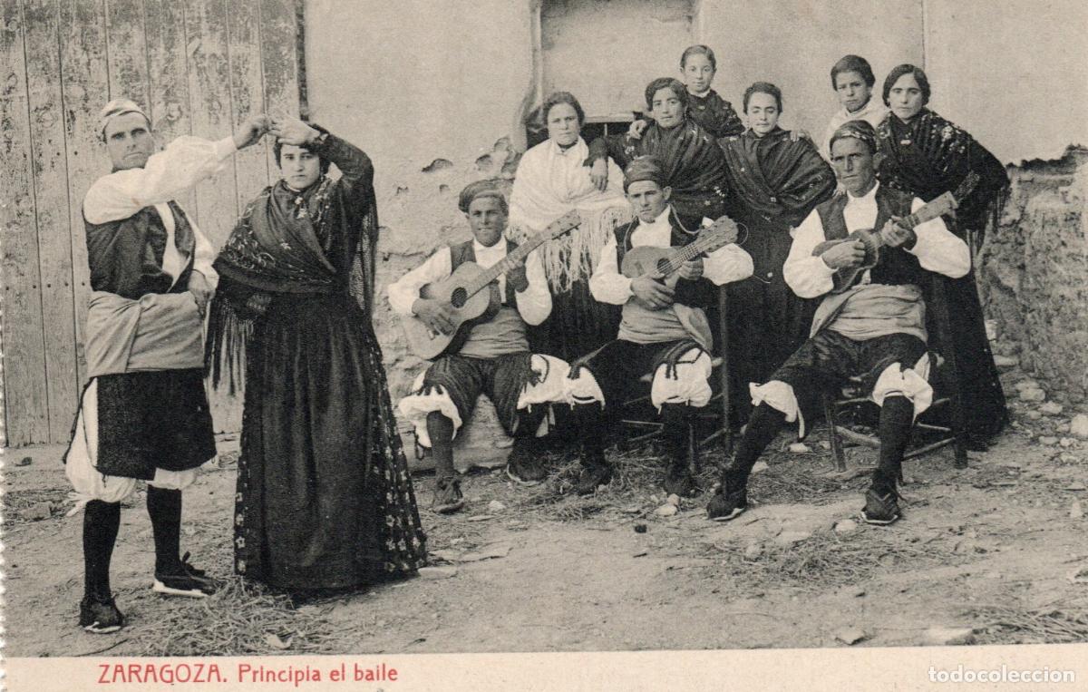 Postales: BONITA POSTAL - ZARAGOZA - PRINCIPIA EL BAILE - FOTOTIPIA THOMAS