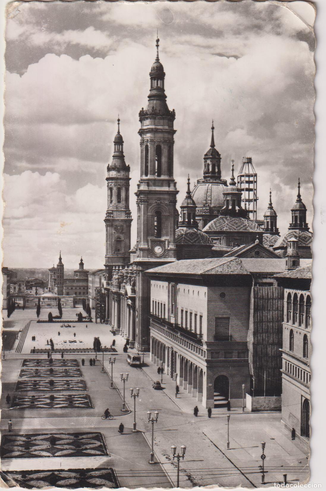 Postales: ZARAGOZA, PANOR&Aacute;MICA DE LA PLAZA DE NTRA.SRA.DEL PILAR - ED.GARCIA GARRABELLA N&ordm;287 - ESCRITA