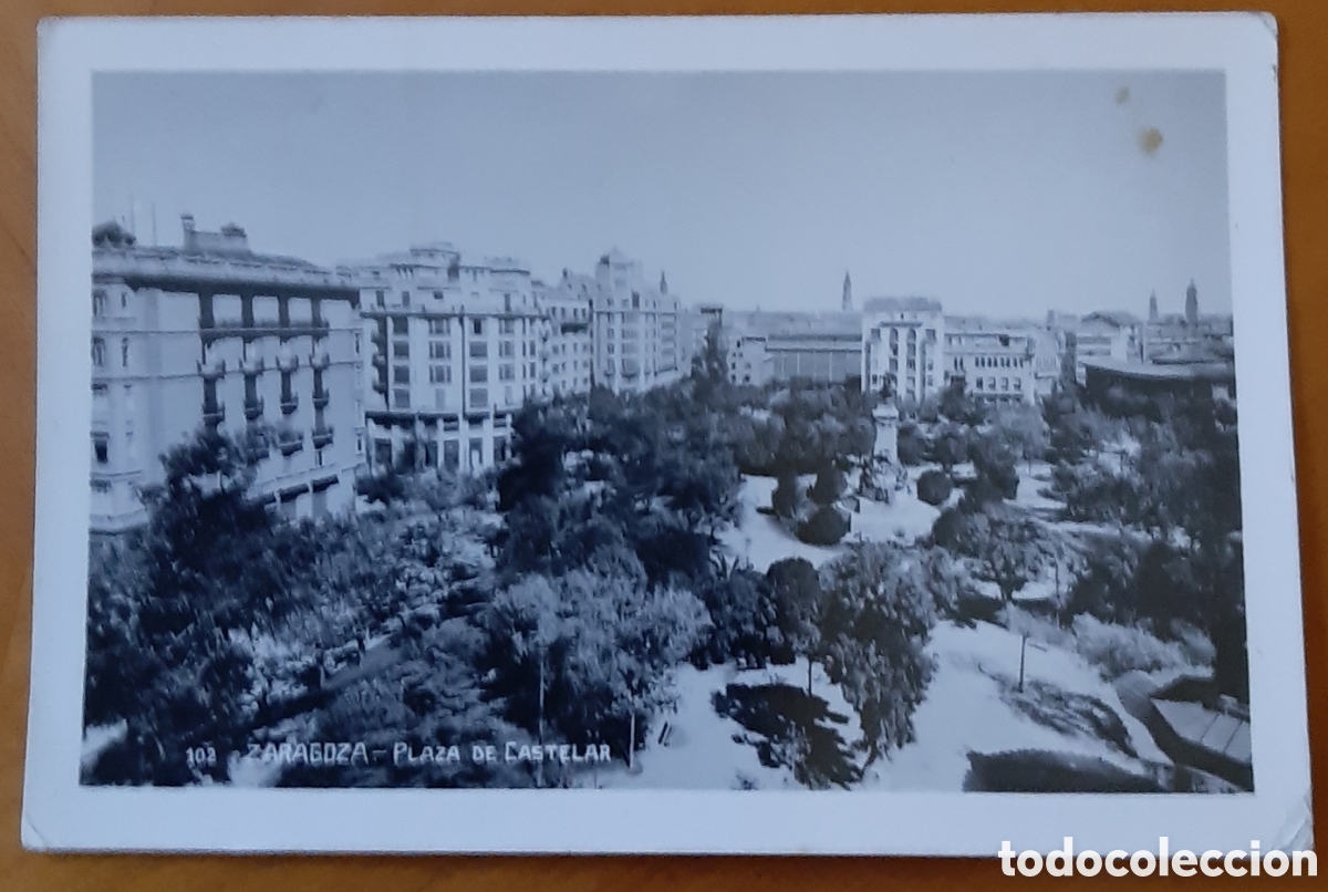 Postales: Postal Zaragoza. Plaza de Castelar. Escrita y circulada. R10259