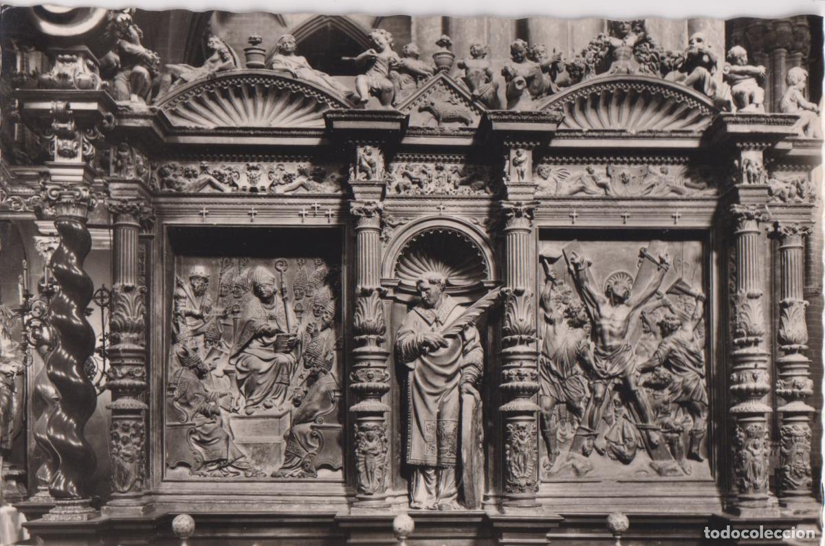 Postales: ZARAGOZA, CATEDRAL DE LA SEO. TRASCORO. DETALLE - ED.GARCIA GARRABELLA N&ordm;185 - S/C