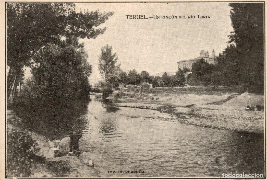 Postais: BONITA POSTAL - TERUEL - UN RINCON DEL RIO TURIA