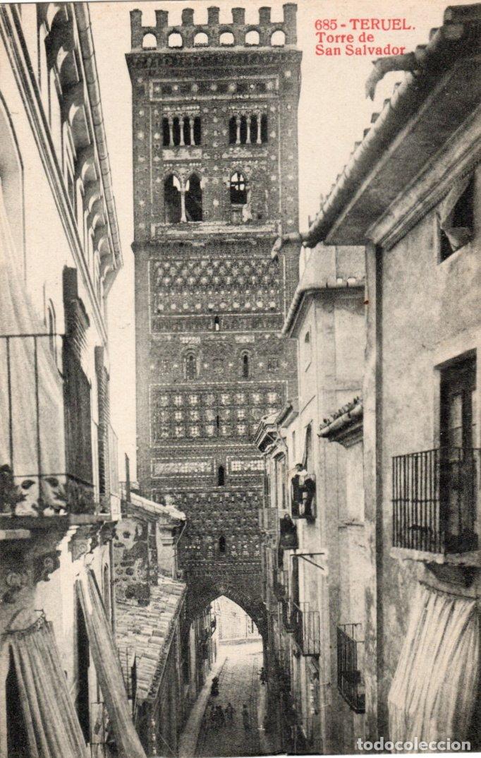 Postkarten: BONITA POSTAL - TERUEL - TORRE DE SAN SALVADOR - JOYAS DE ESPA&Ntilde;A - FOTOTIPIA THOMAS