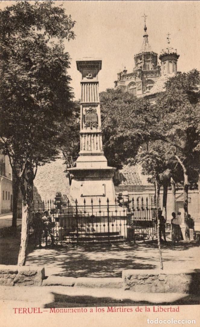 Cartoline: BONITA POSTAL - TERUEL - MONUMENTO A LOS MARTIRES DE LA LIBERTAD