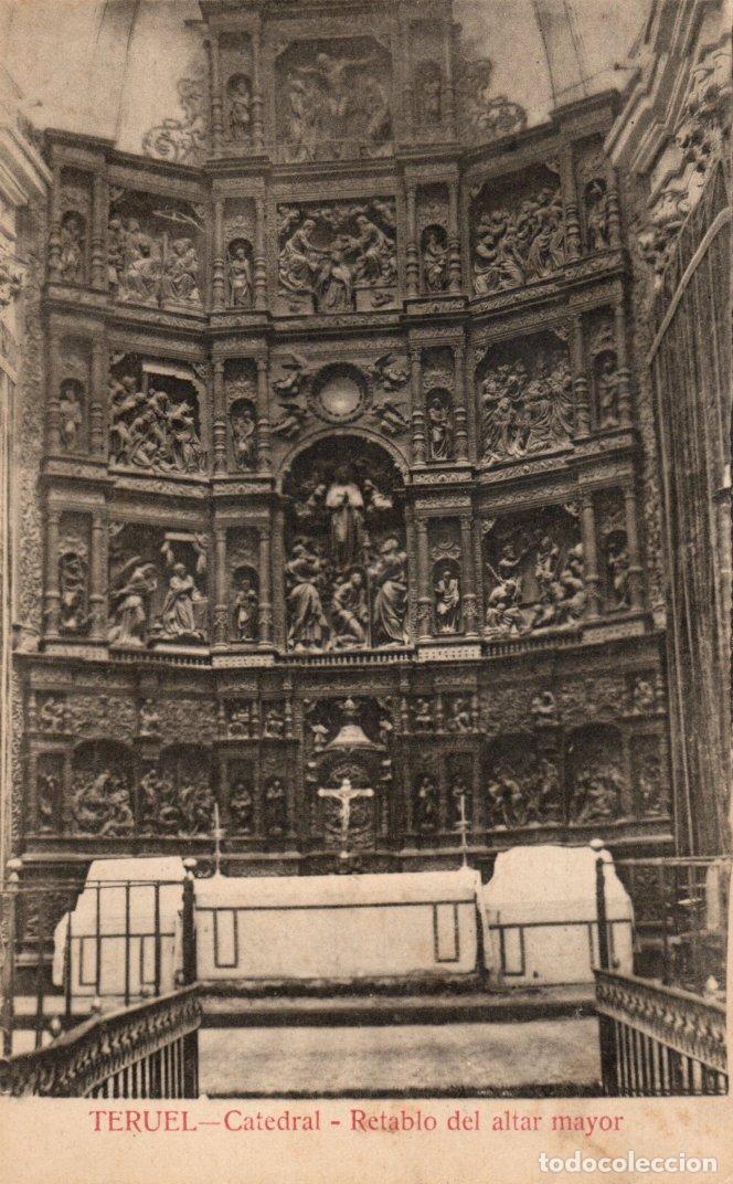 Cartoline: BONITA POSTAL - TERUEL - CATEDRAL - RETABLO DEL ALTAR MAYOR