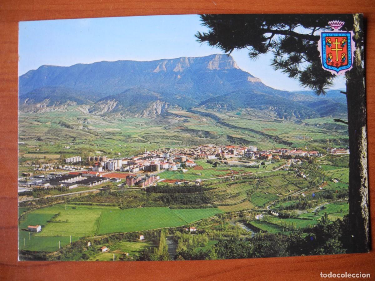 Postales: Jaca. Vista general. Al fondo Pe&ntilde;a de Oroel. Ed. Pe&ntilde;arroya n. 1 Nueva