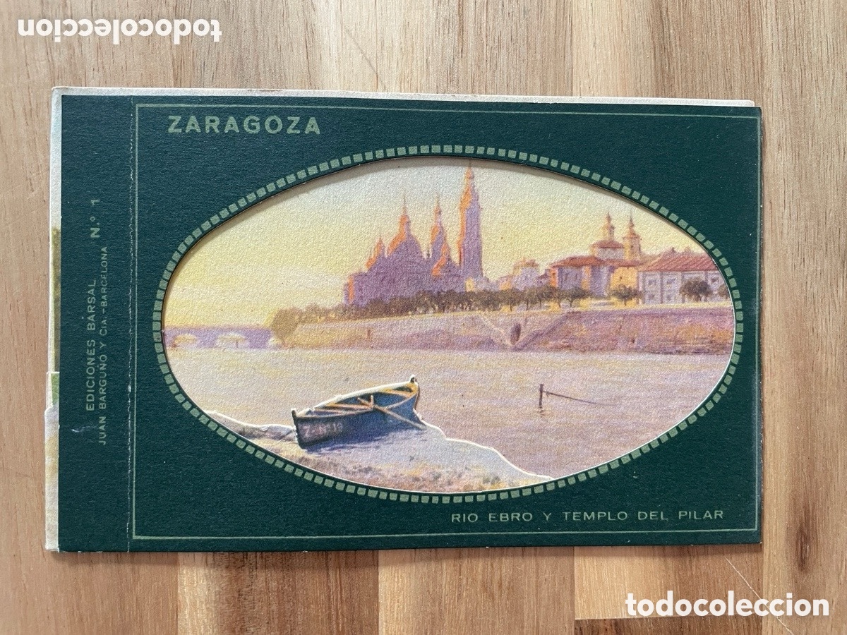 Postais: Diorama. El r&iacute;o Ebro y el templo de Pilar. Zaragoza.