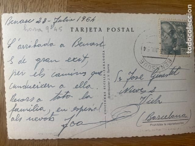 Postales: Benasque. 1954. Postal Multivistas. Ed. Sicilia. Circulada - Foto 2