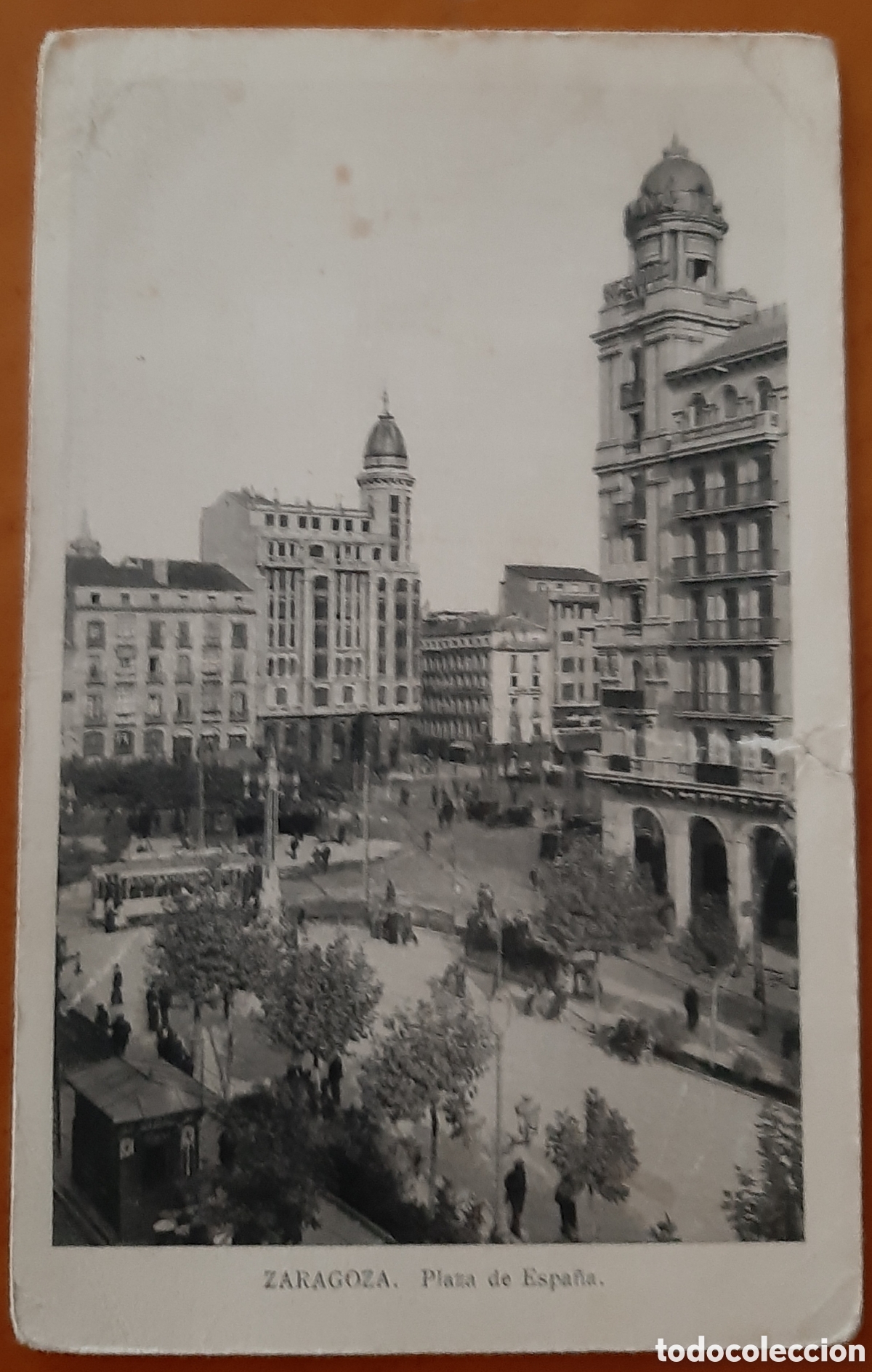 Postcards: Postal Zaragoza. Plaza de Espa&ntilde;a. Sin escribir. R10336