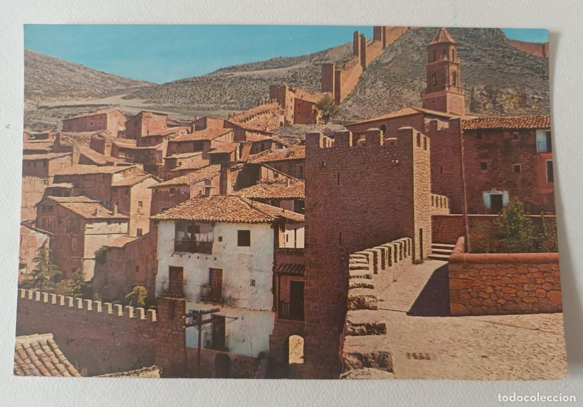 Cartoline: ALABARRACIN (TERUEL). PANORAMICA. DETALLE DE LAS MURALLAS Y CASTILLO (1965)