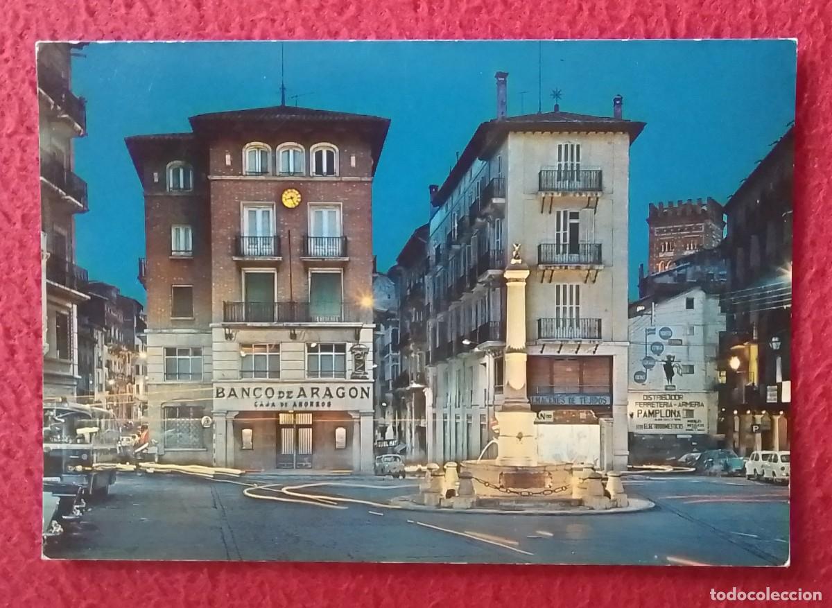 Postales: POSTAL POSTCARD TERUEL PLAZA DE CARLOS CASTEL TORICO, CON SELLOS, Y MATASELLOS MUDEJAR T&Iacute;TULO CIUDAD