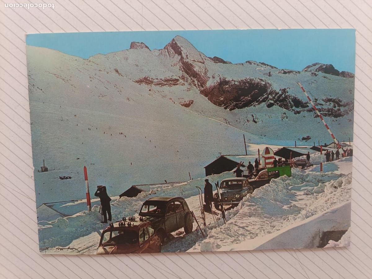 Postales: Canfranc-Candanch&uacute;. Postal. Frontera