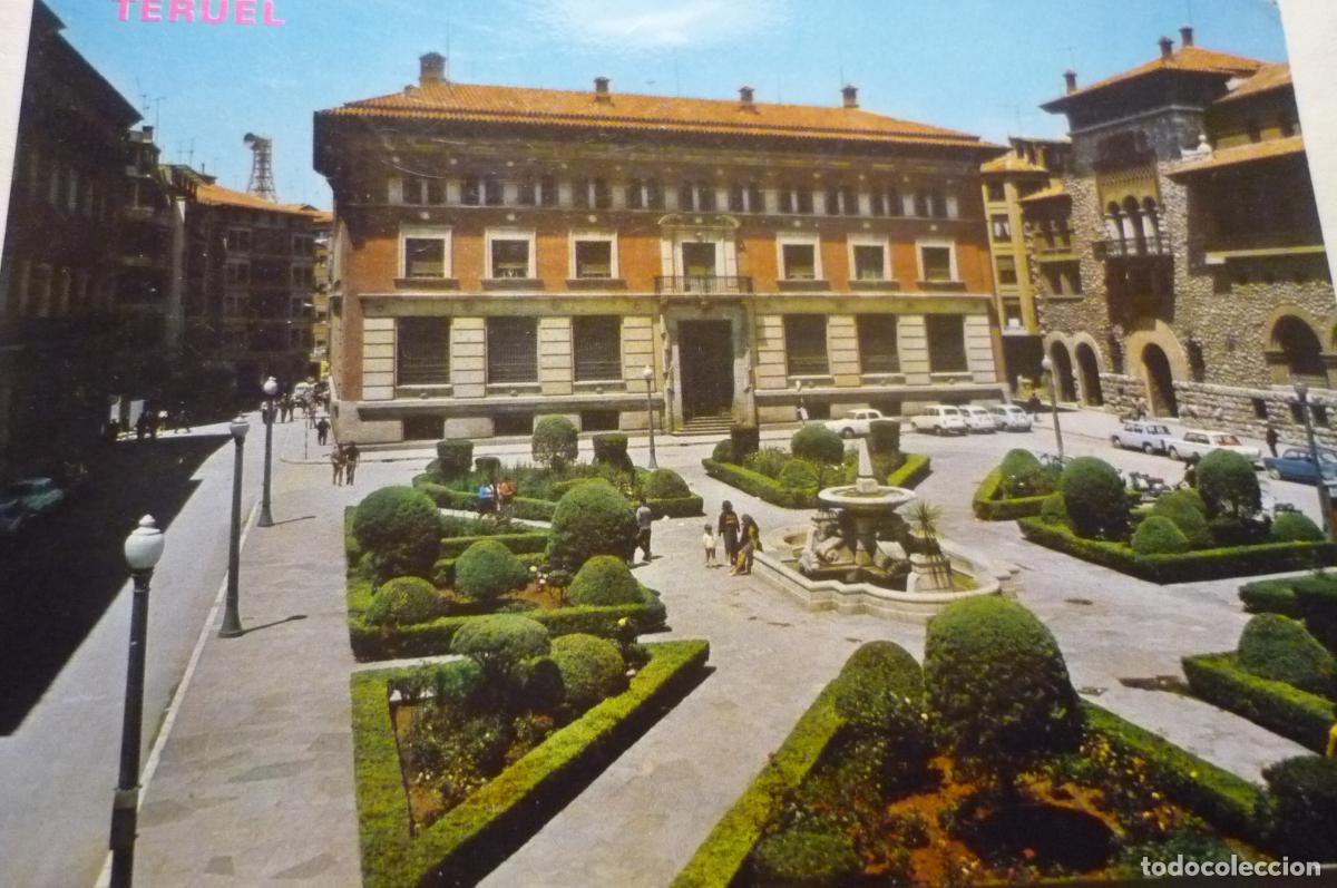 Cartoline: postal teruel pl.gral varela bco,espa&ntilde;a circulada
