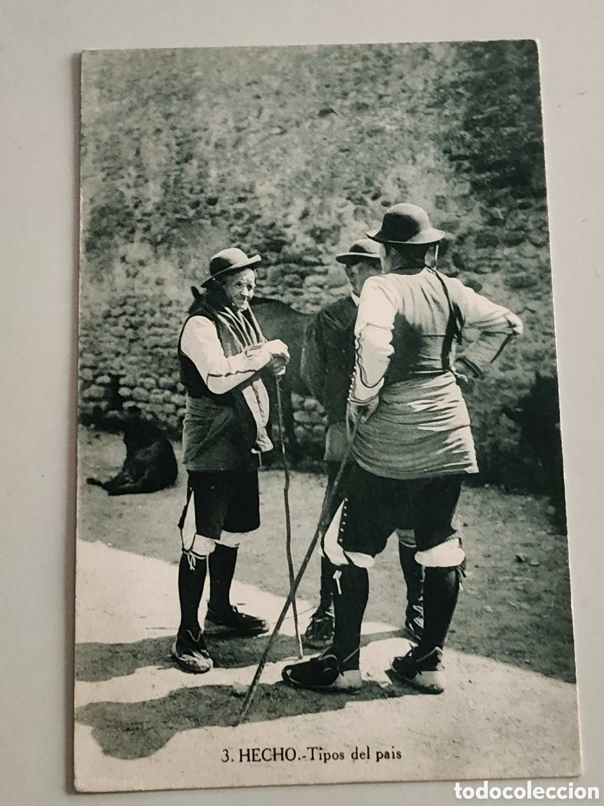 Postales: Tarjeta Postal antigua Valle de Hecho Huesca Edici&oacute;n de Las Heras Jaca Tipos del pais 2