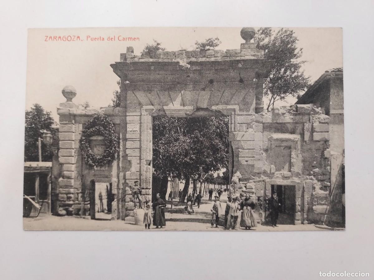 Postales: POSTAL ZARAGOZA PUERTA DEL CARMEN. S/C. THOMAS. Personas, animada