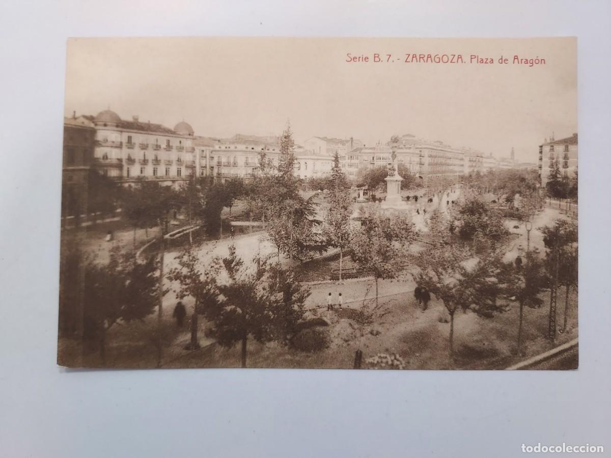 Postales: POSTAL ZARAGOZA PLAZA DE ARAGON. S/C. SERIE B 7. THOMAS 8187
