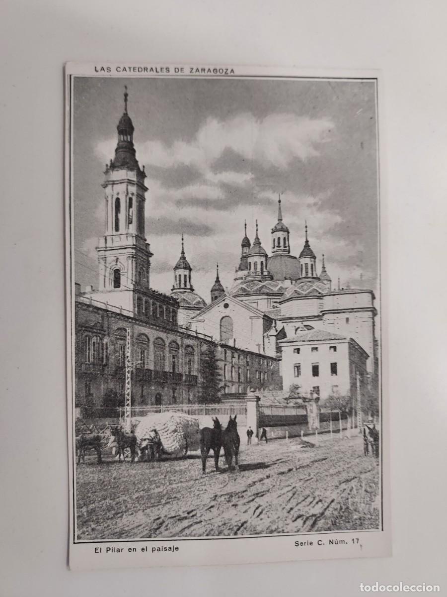 Postales: POSTAL LAS CATEDRALES DE ZARAGOZA. EL PILAR EN EL PAISAJE. SERIE C 17. S/C