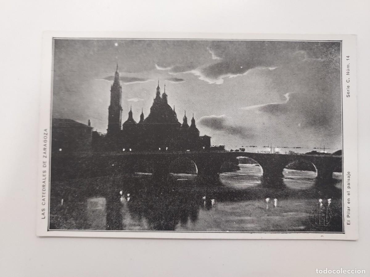 Postales: POSTAL LAS CATEDRALES DE ZARAGOZA. EL PILAR EN EL PAISAJE. SERIE C 14. S/C