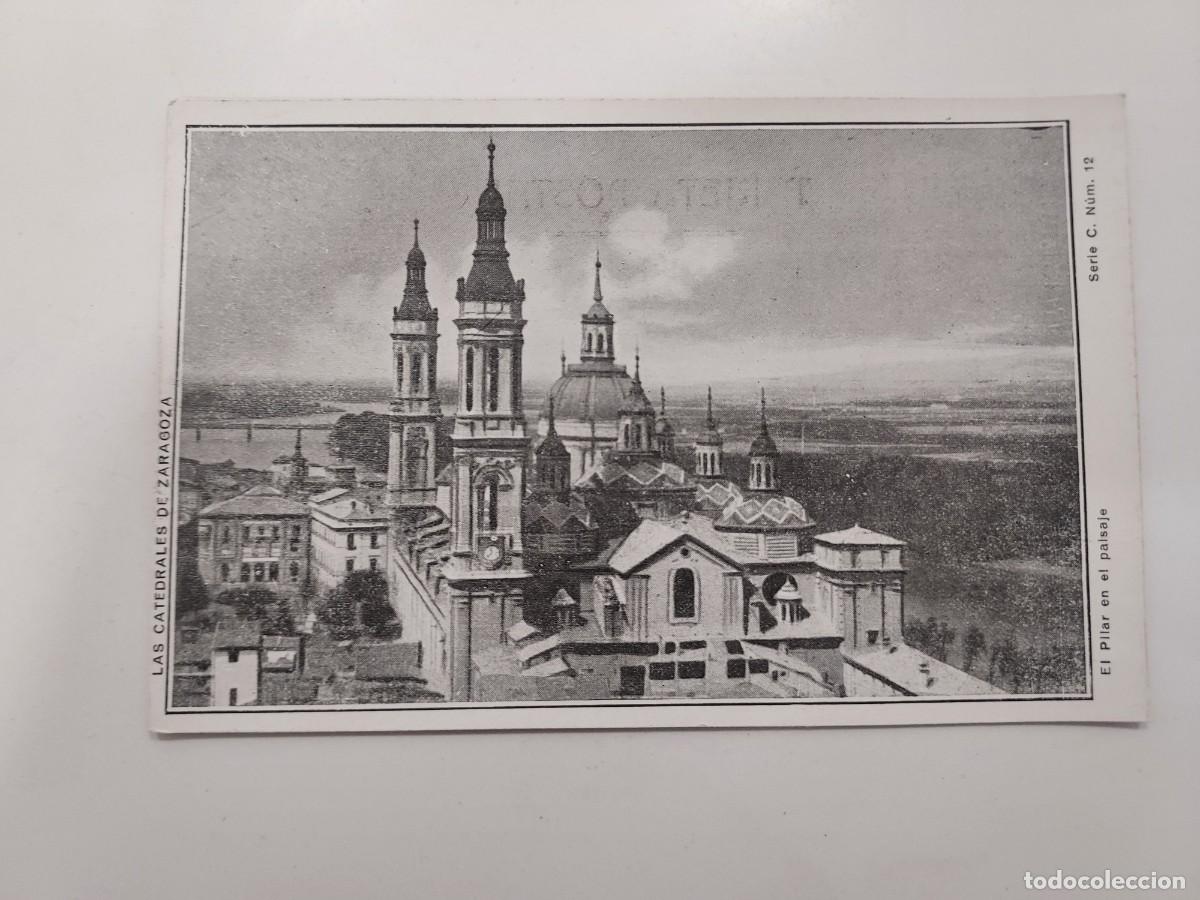 Postales: POSTAL LAS CATEDRALES DE ZARAGOZA. EL PILAR EN EL PAISAJE. SERIE C 12. S/C