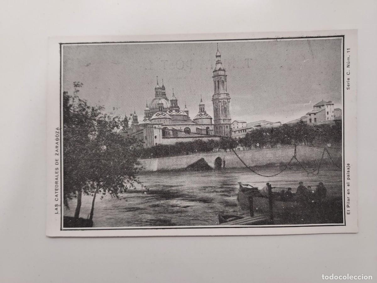 Postales: POSTAL LAS CATEDRALES DE ZARAGOZA. EL PILAR EN EL PAISAJE. SERIE C 11. S/C