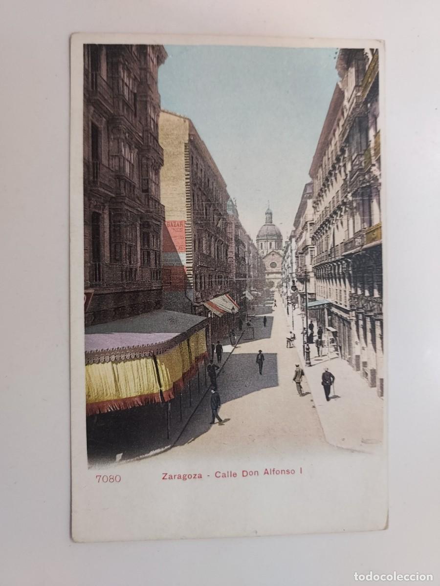 Postales: POSTAL ZARAGOZA CALLE DON ALFONSO I. SIN CIRCULAR. 7080. TRASERA SIN DIVIDIR