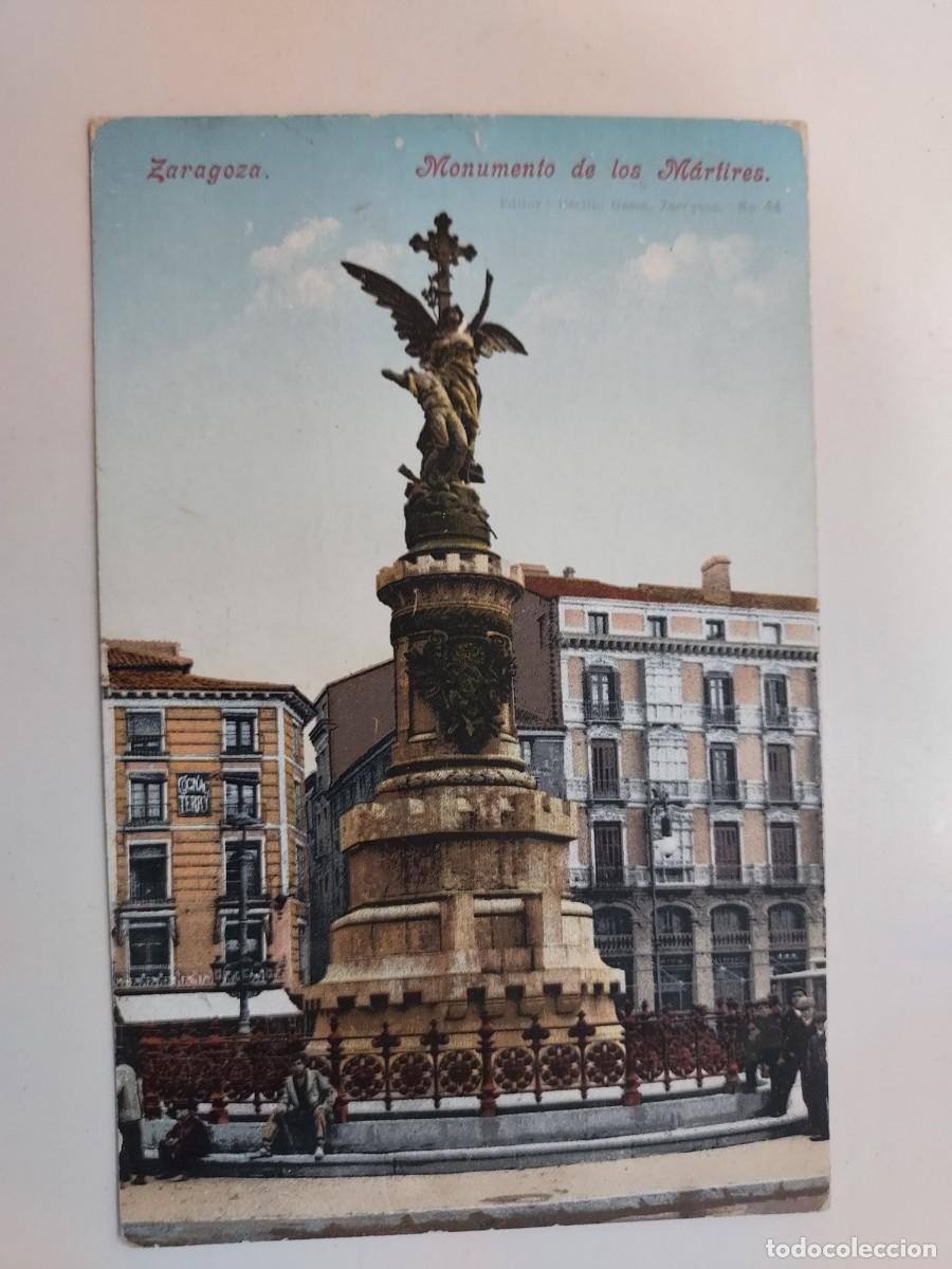 Postales: POSTAL ZARAGOZA MONUMENTO DE LOS MARTIRES. CECILIO GASCA 44. S/C. PURGER
