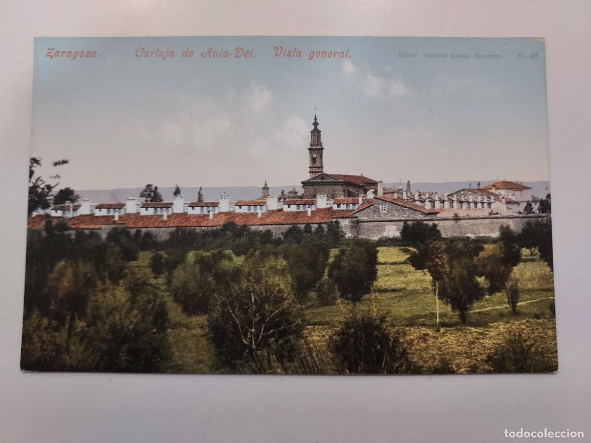 Postales: POSTAL ZARAGOZA CARTUJA DE AULA-DEI VISTA GENERAL. CECILIO GASCA 49. PURGER 5204. S/C.