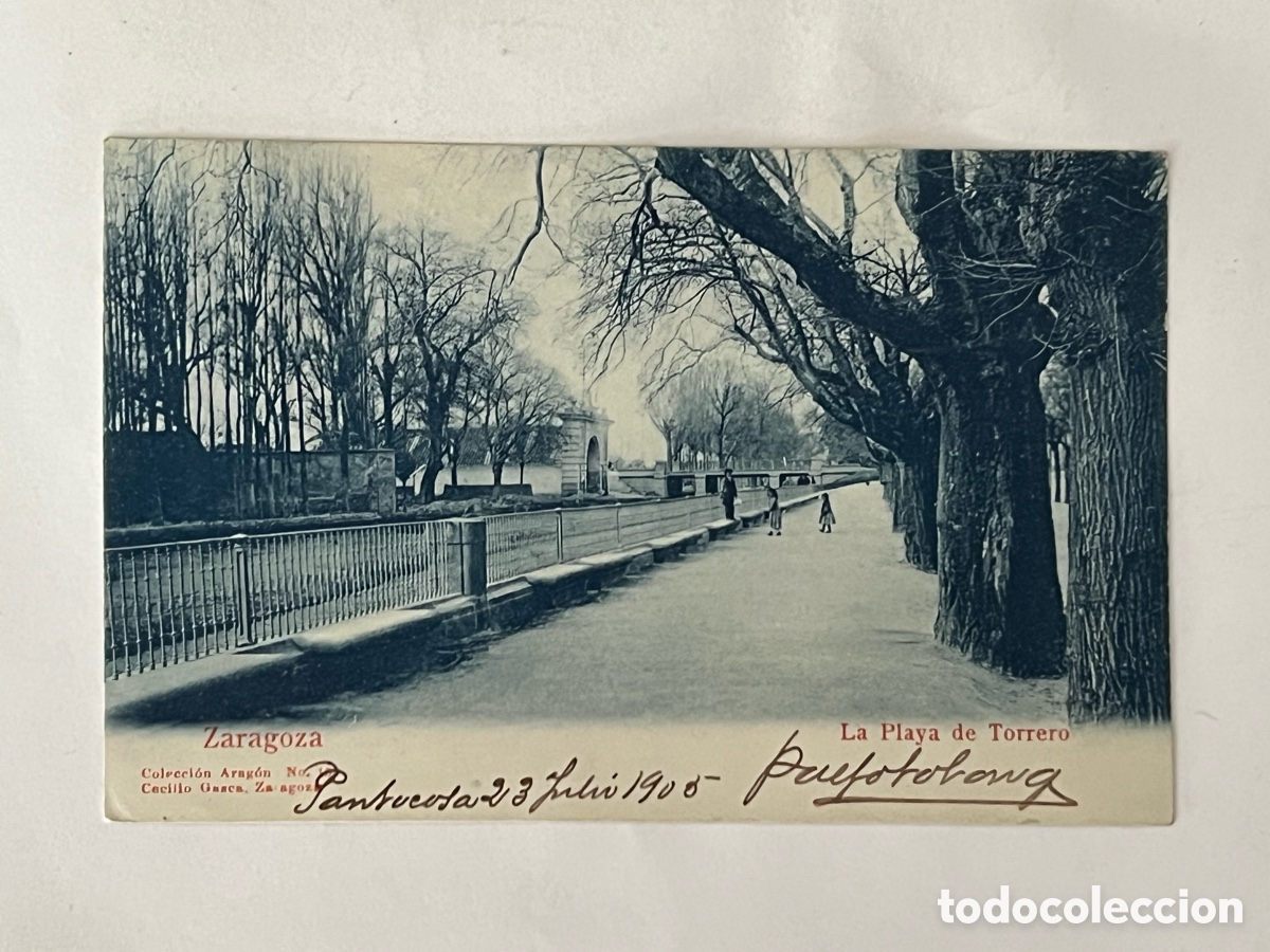Postales: ZARAGOZA. Postal Playa de Torrero. Colecci&oacute;n Aragon. Edita Cecilio Gasca. Panticosa (a.1905)