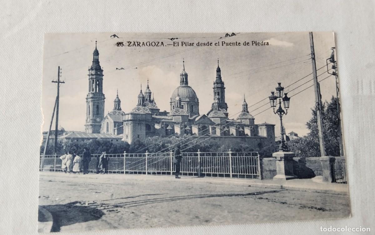 Postales: ZARAGOZA , POSTAL ANTIGUA , BLANCO Y NEGRO - Foto 2