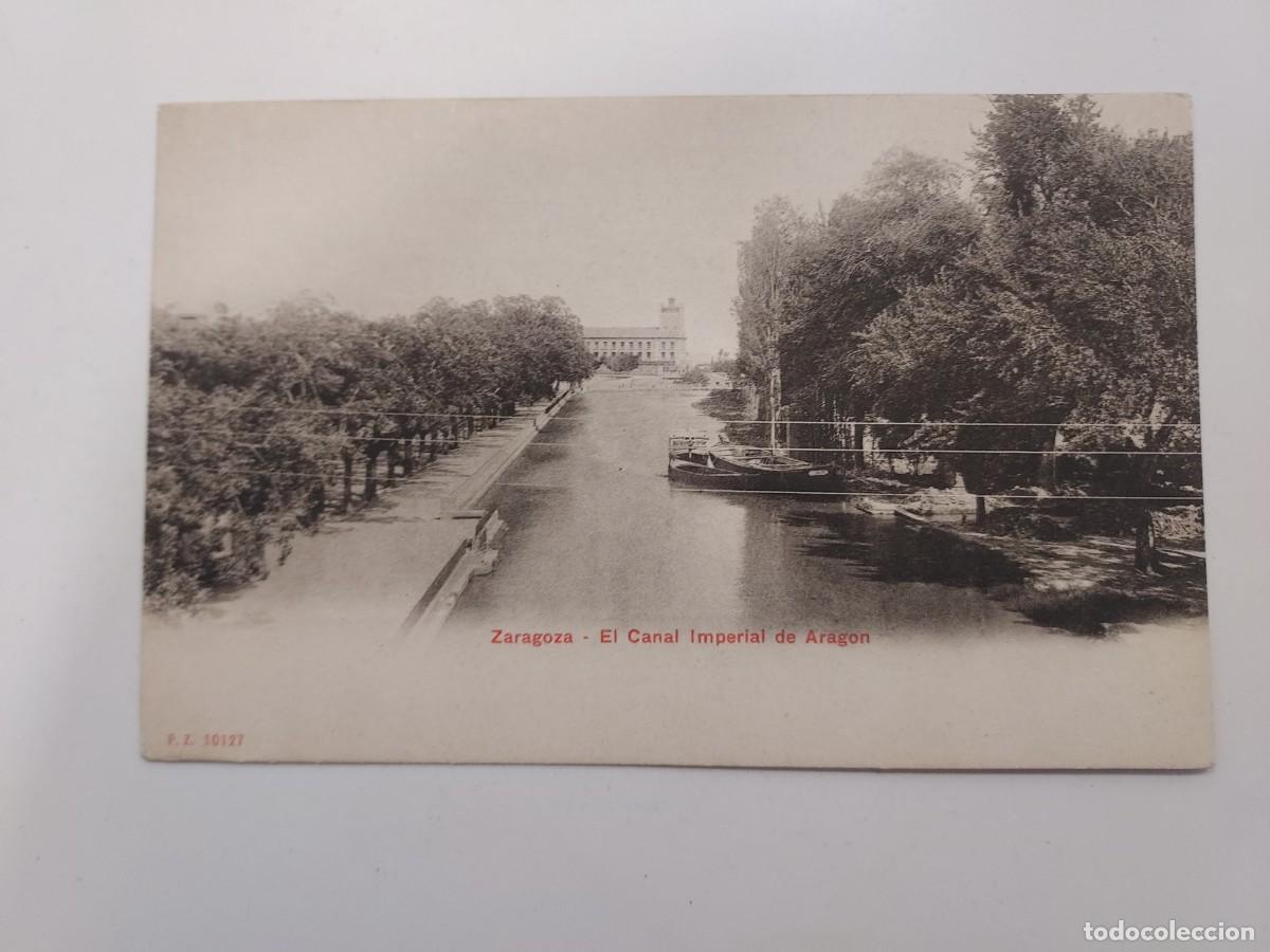 Postales: POSTAL ZARAGOZA EL CANAL IMPERIAL DE ARAG&Oacute;N. S/C. P. Z. 10127. TRASERA SIN DIVIDIR