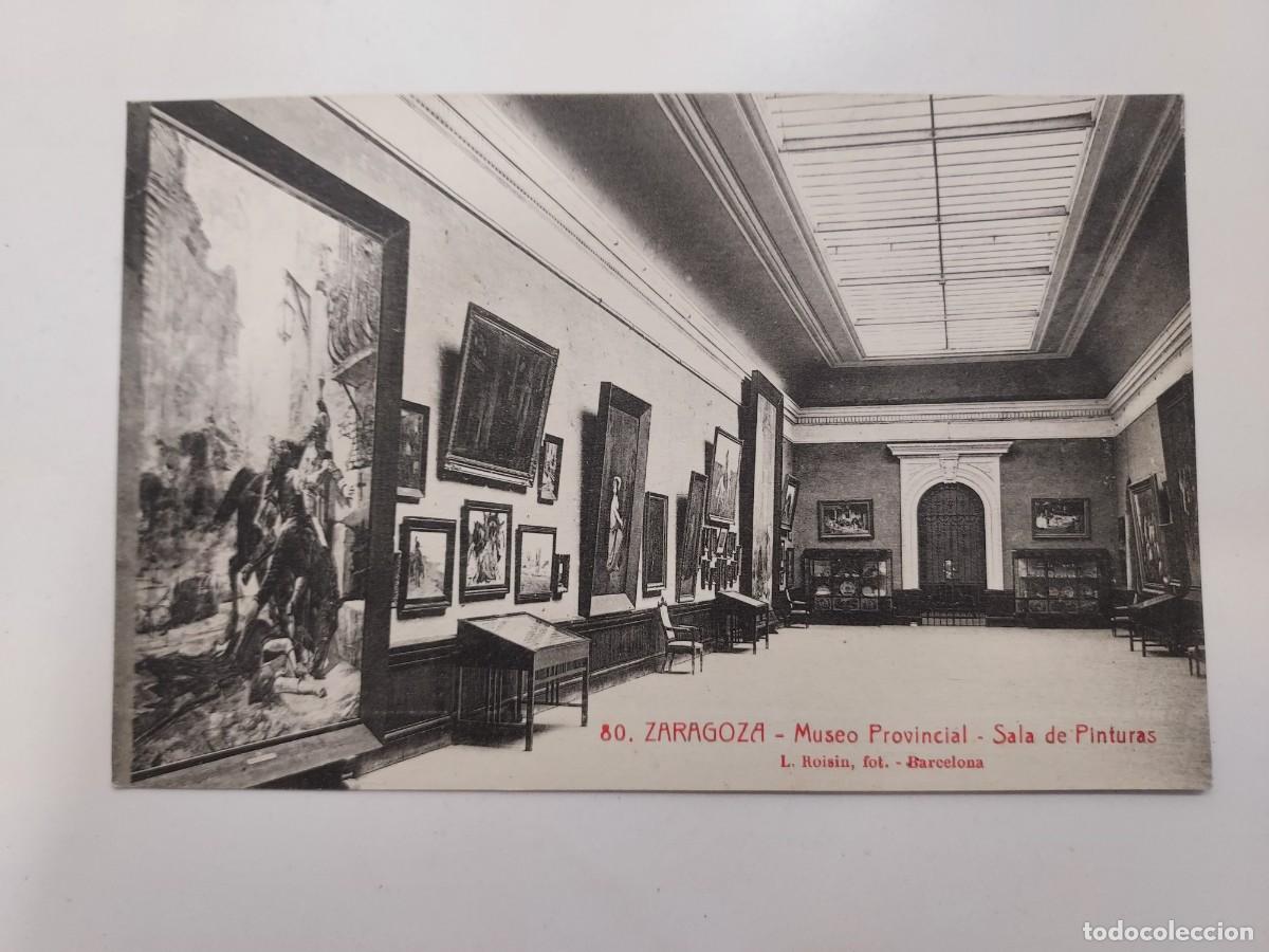 Postales: POSTAL ZARAGOZA MUSEO PROVINCIAL SALA DE PINTURAS. ESCRITA. ROISIN 80