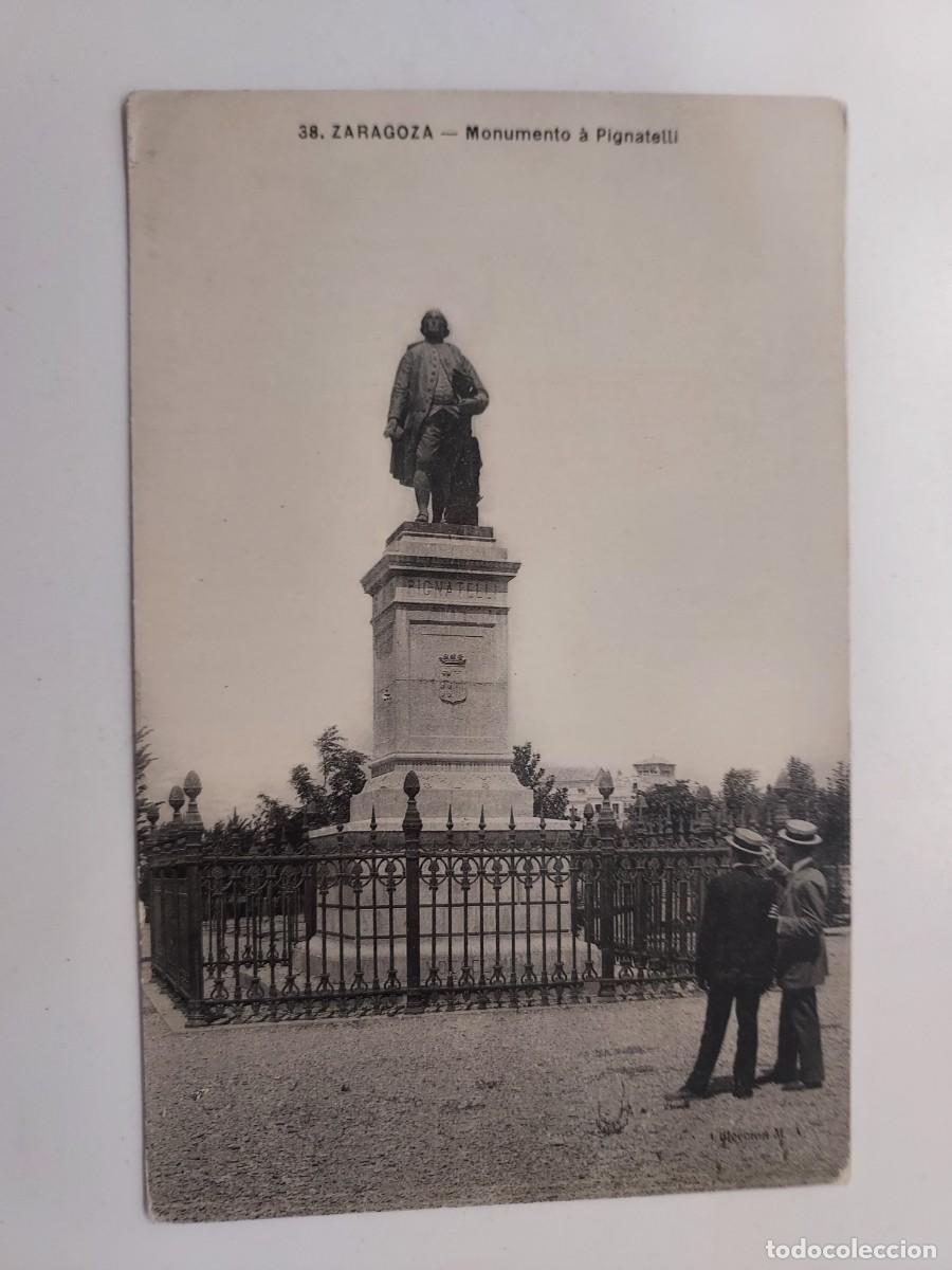 Postales: POSTAL ZARAGOZA MONUMENTO A PIGNATELLI. S/C. Coleccion M. A. 38. Animada