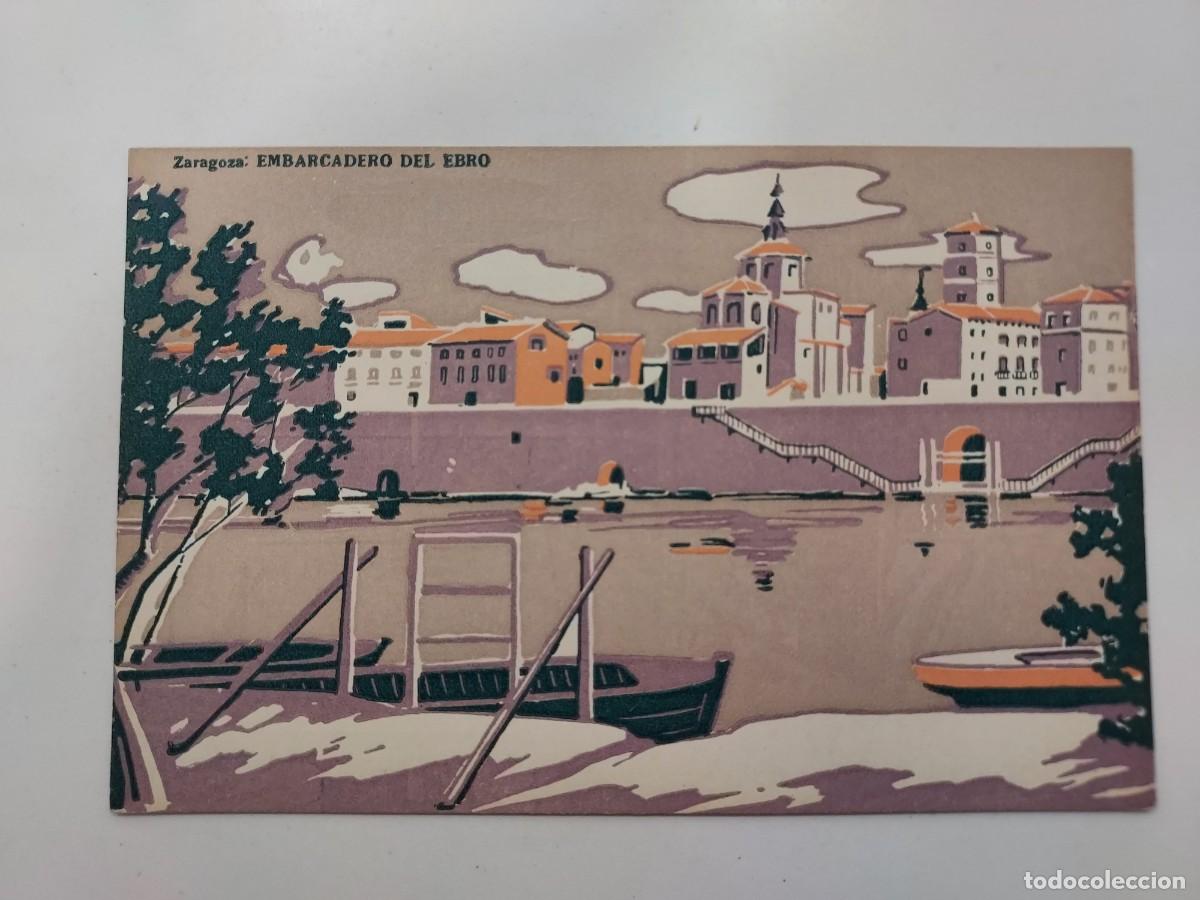 Postales: POSTAL ZARAGOZA EMBARCADERO DEL EBRO. TIP HERALDO. S/C. CA. 1927