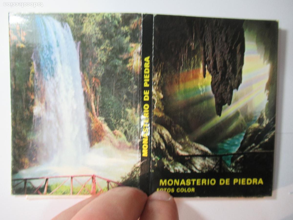 Postales: Bloc Monasterio de Piedra - Zaragoza - 12 mini postales en acorde&oacute;n