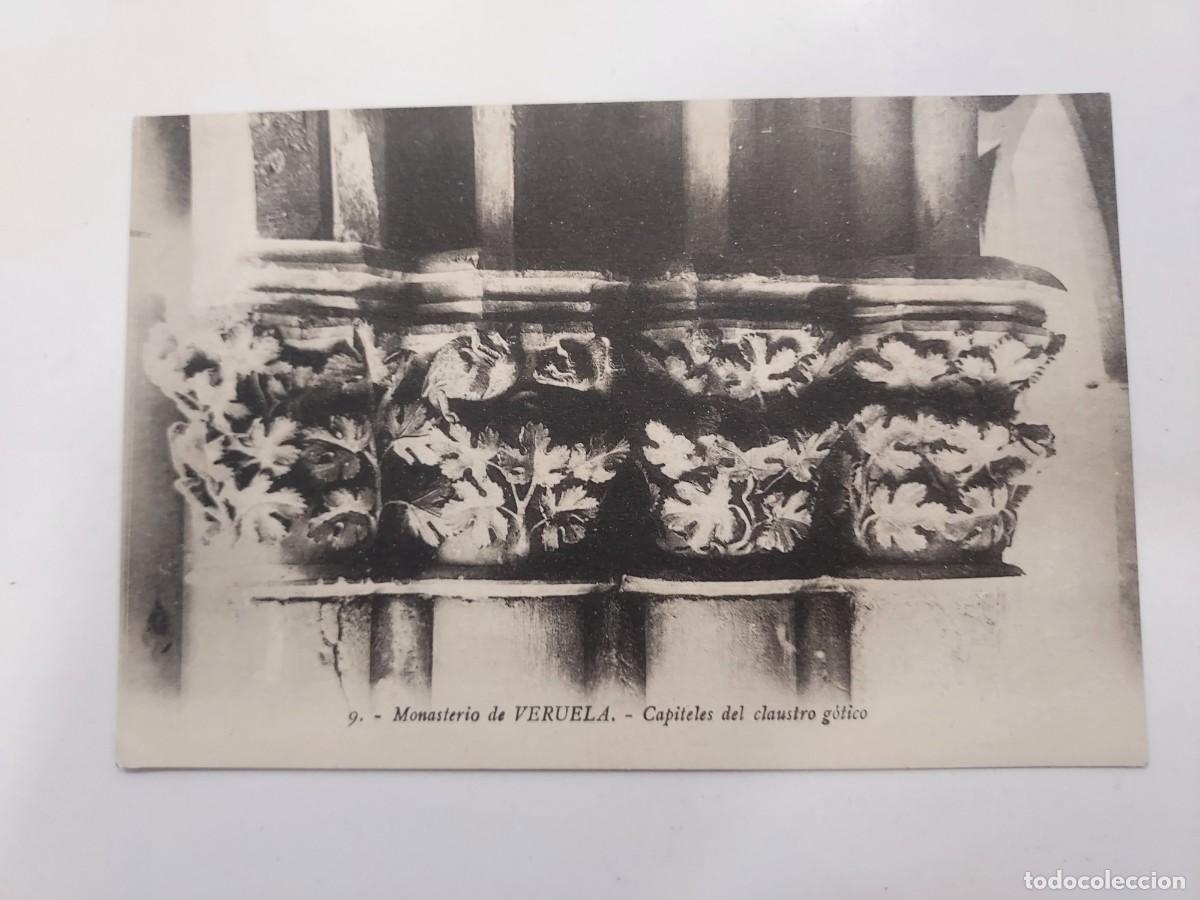 Postales: POSTAL MONASTERIO DE VERUELA. CAPITELES CLAUSTRO GOTICO. S/C. MORA INSA 9. ZARAGOZA