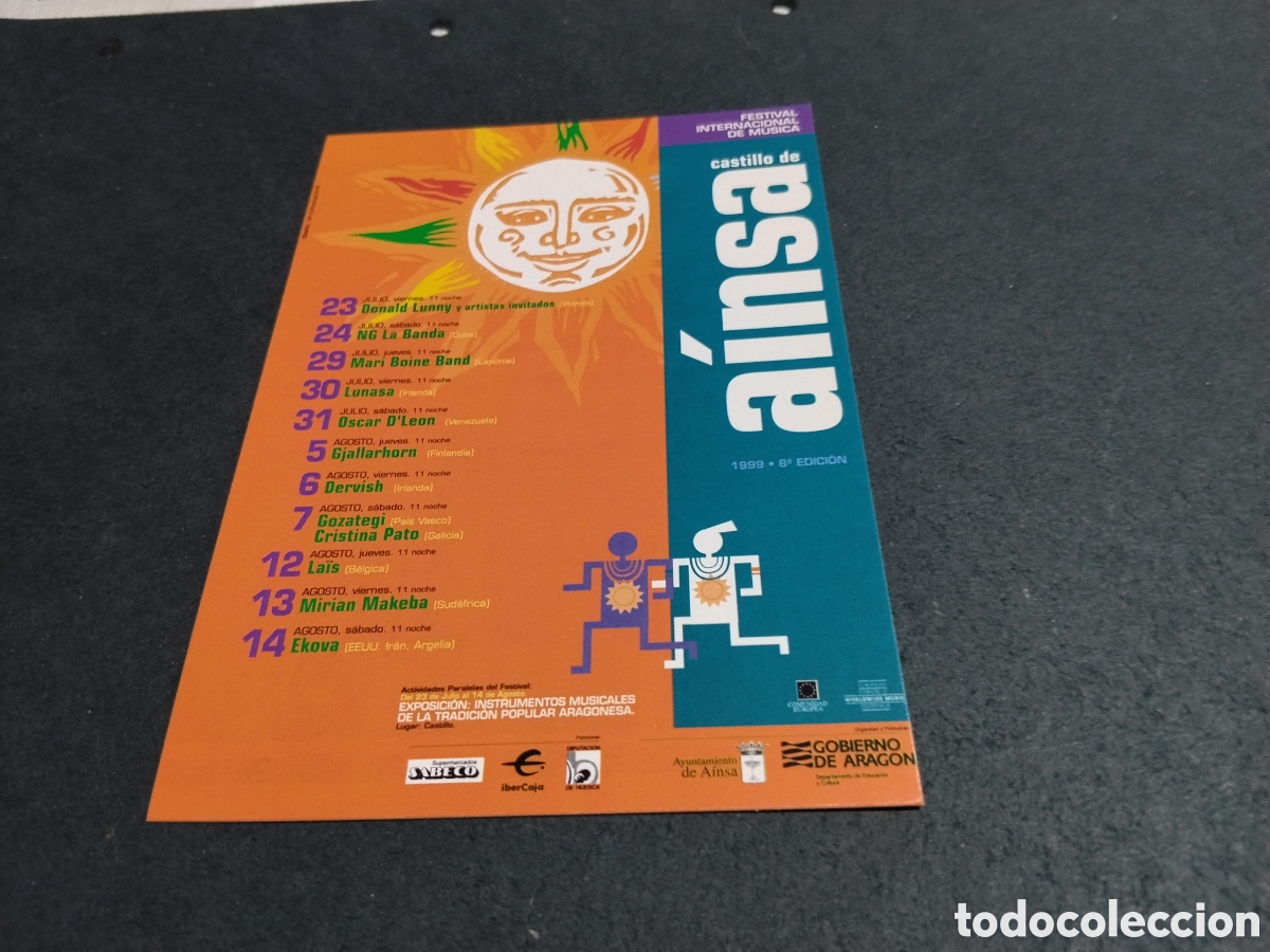 Postales: Postal castillo de A&iacute;nsa, festival internacional de m&uacute;sica 1999