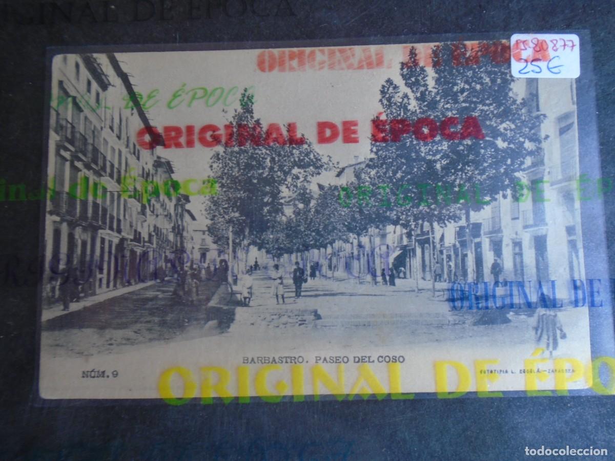 Postales: (PS-80877)POSTAL DE BARBASTRO-PASEO DEL COSO.FOTOTIPIA L.ESCOLA