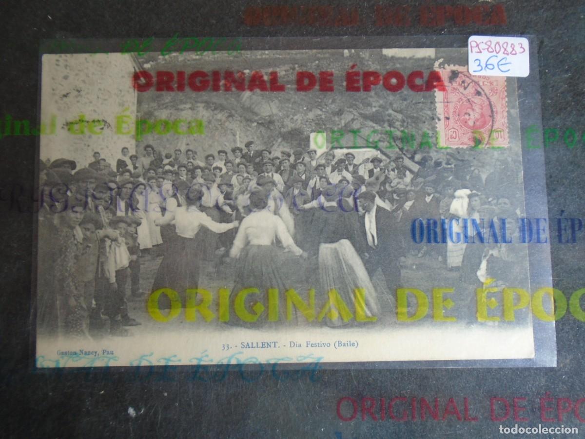 Postales: (PS-80883)POSTAL DE SALLENT-DIA FESTIVO(BAILE)