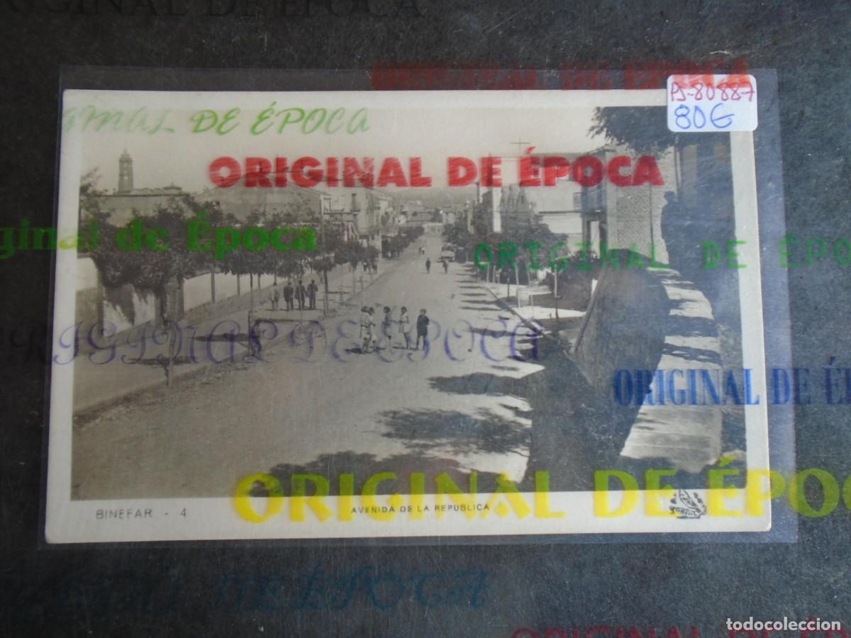Postales: (PS-80887)POSTAL FOTOGRAFICA DE BINEFAR(HUESCA)-AVENIDA DE LA REPUBLICA.ORIOL