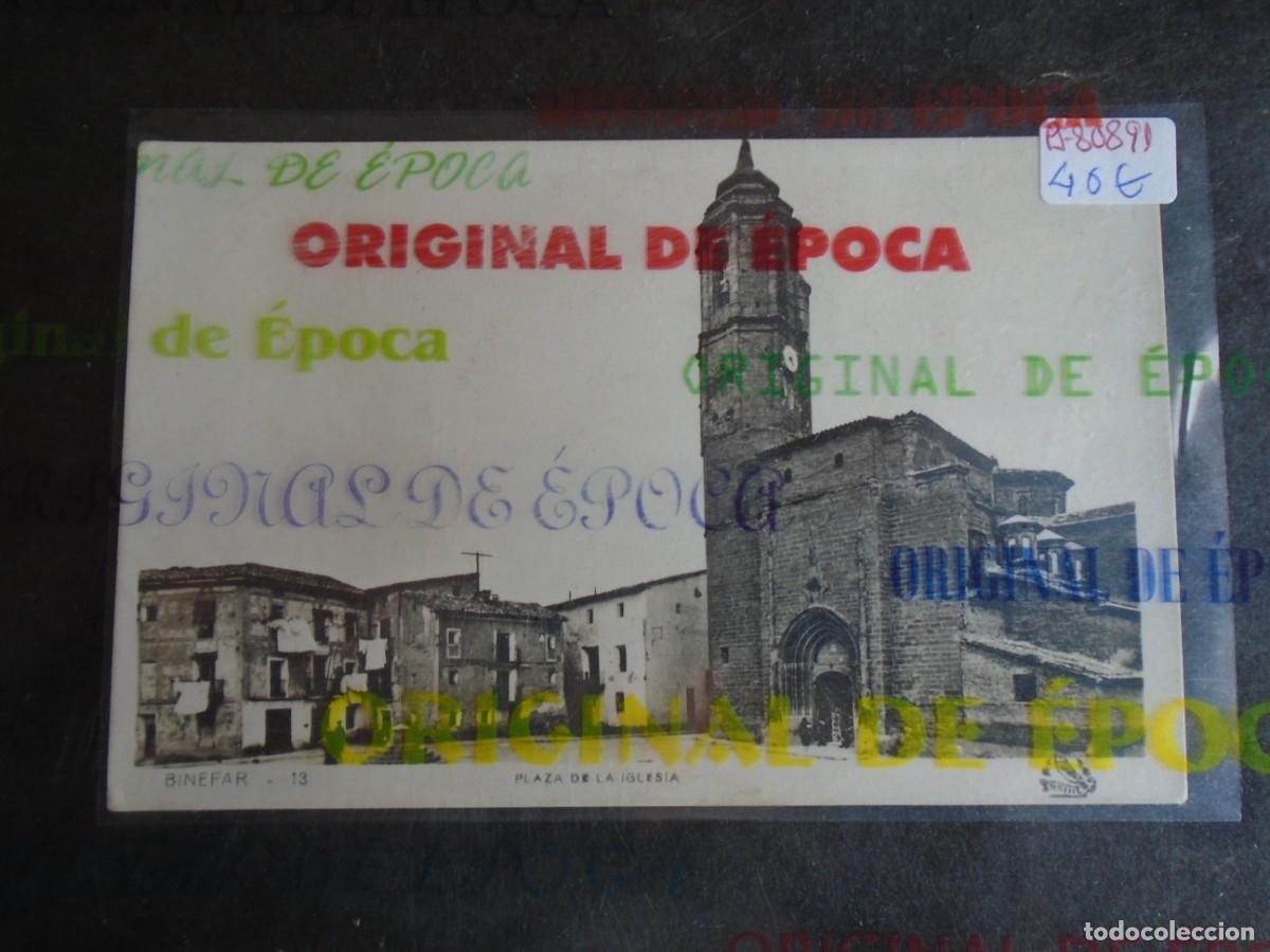 Postales: (PS-80891)POSTAL FOTOGRAFICA DE BINEFAR(HUESCA)-PLAZA DE LA IGLESIA.ORIOL
