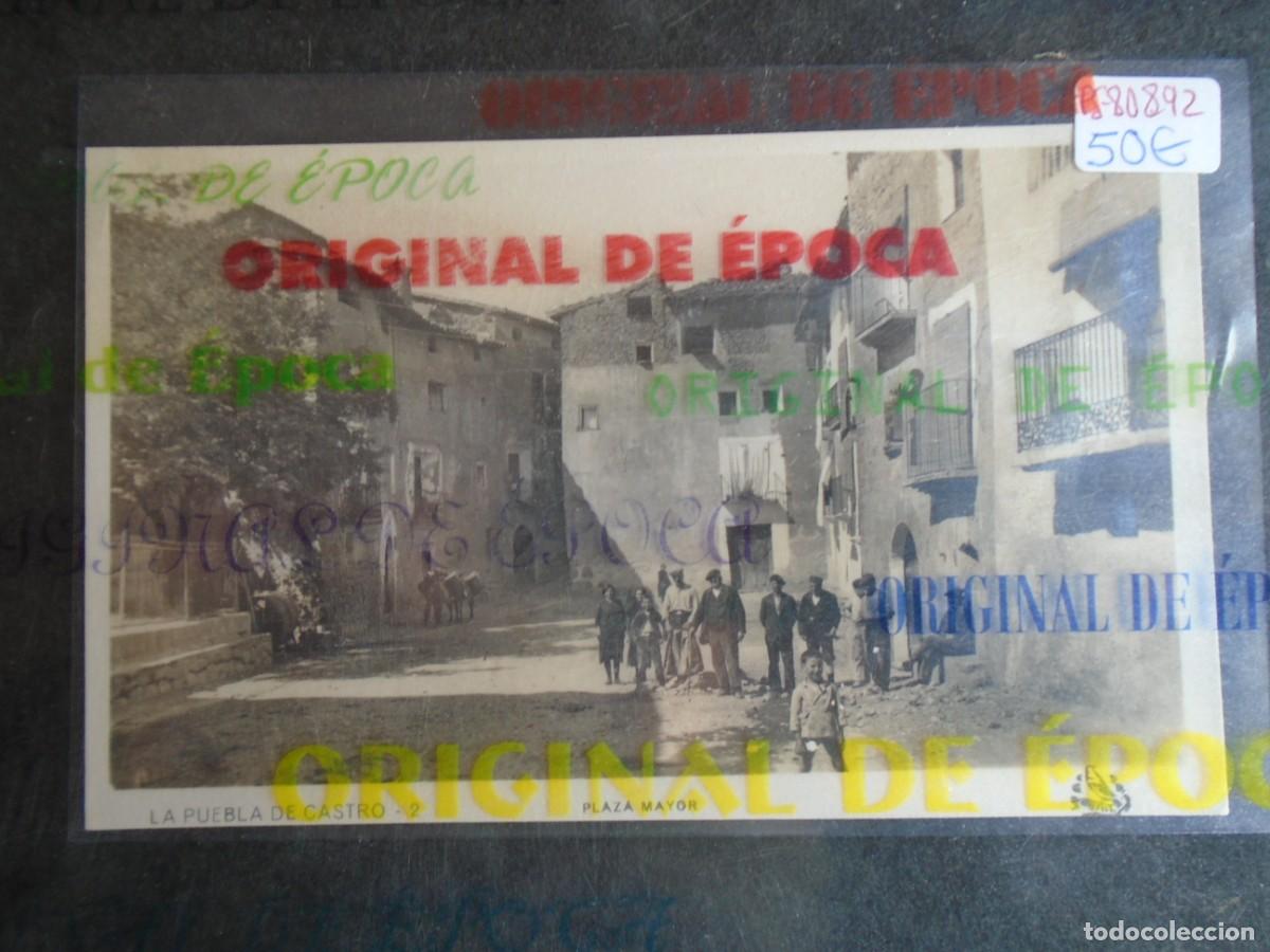 Postales: (PS-80892)POSTAL FOTOGRAFICA DE LA PUEBLA DE CASTRO(HUESCA()-PLAZA MAYOR.ORIOL