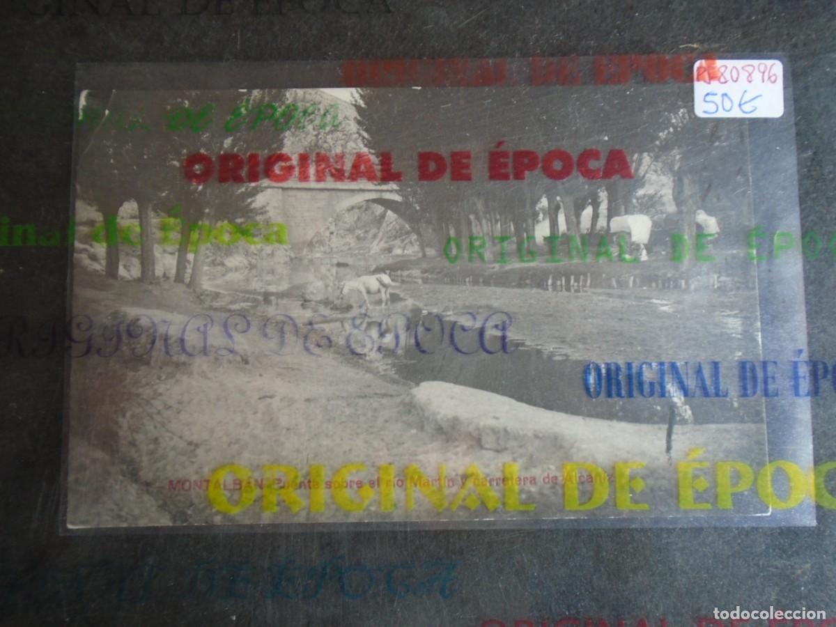 Postales: (PS-80896)POSTAL FOTOGRAFICA DE MONTALBAN(TERUEL)-PUENTE SOBRE EL RIO MARTIN Y CARRETERA DE ALCA&Ntilde;IZ