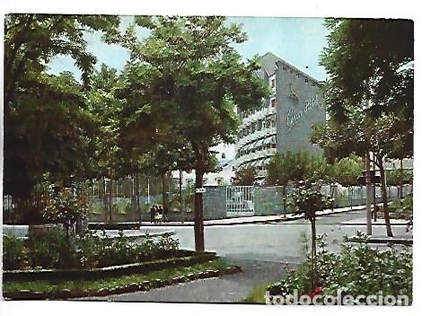 Postales: JARDINES PLAZA DE CALVO SOTELO Y GRAN HOTEL.- JACA / HUESCA