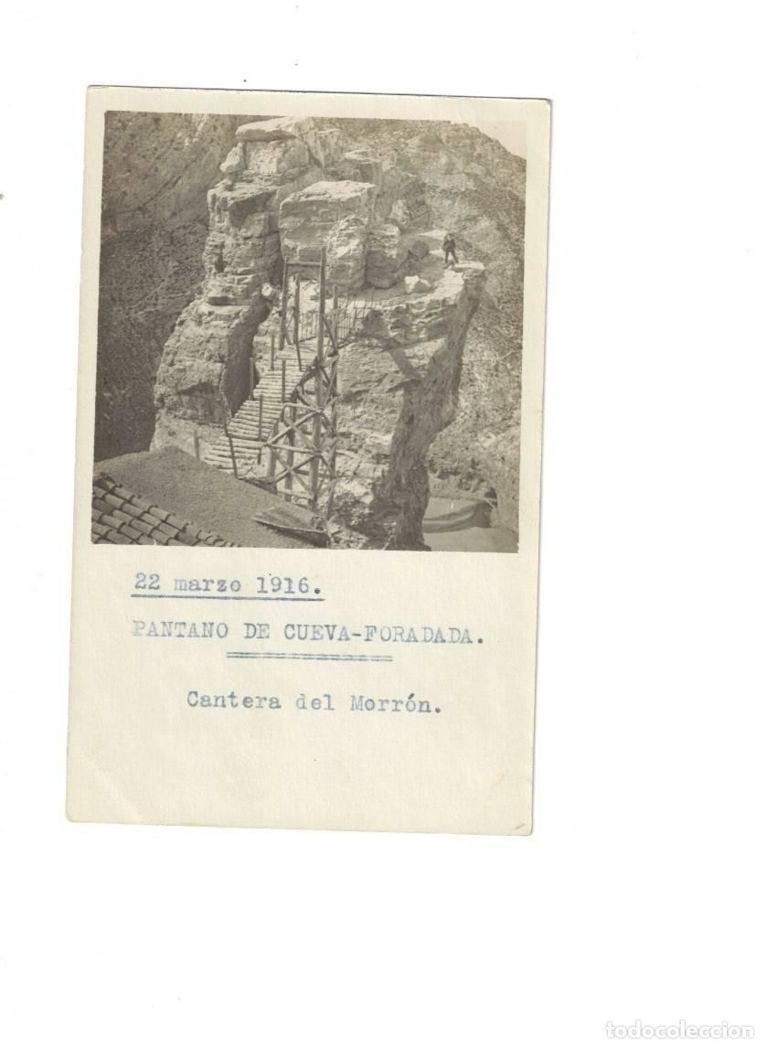 Postales: OLIETE. TERUEL. PANTANO DE LA CUEVA FORADADA. SU CONSTRUCCI&Oacute;N 1916