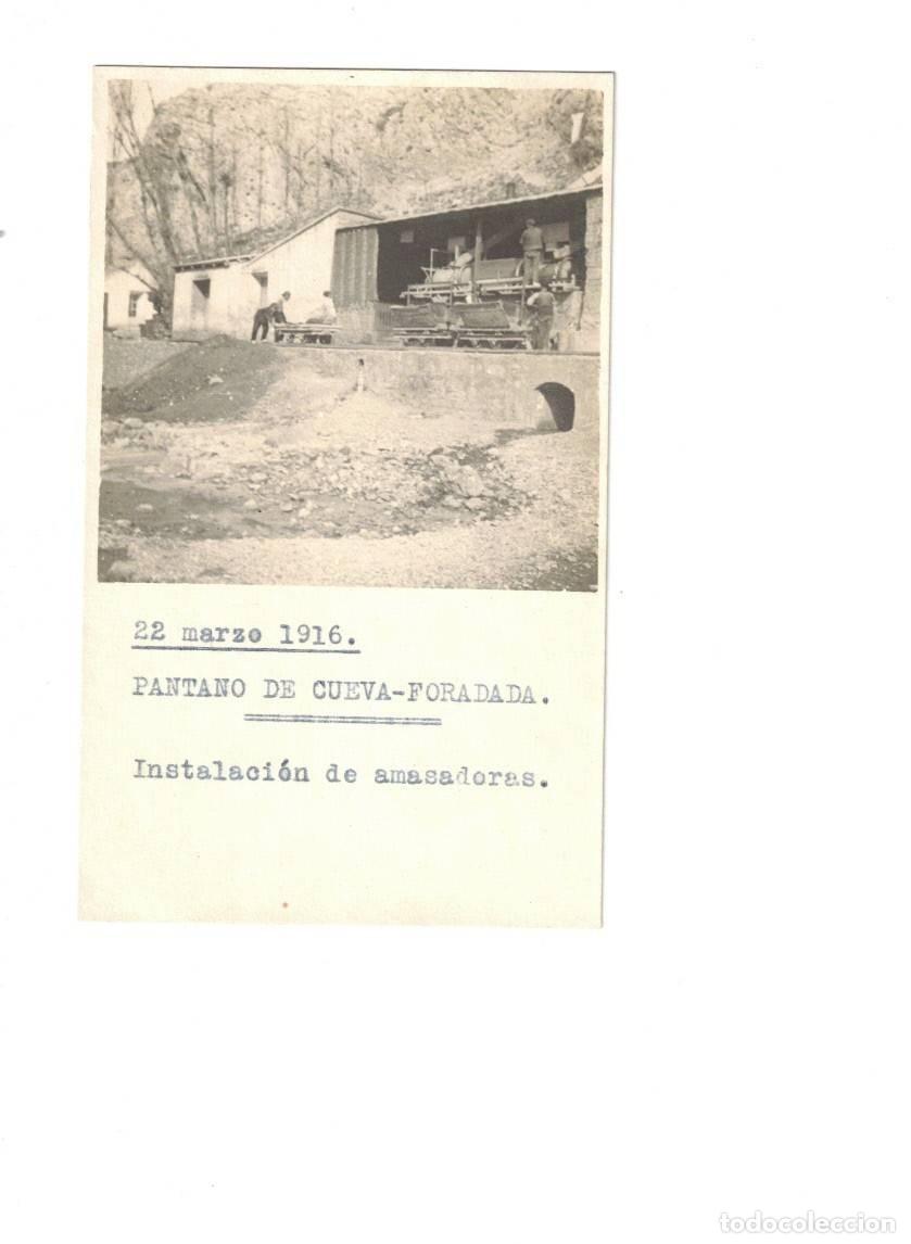 Postales: OLIETE. TERUEL. PANTANO DE LA CUEVA FORADADA. SU CONSTRUCCI&Oacute;N 1916