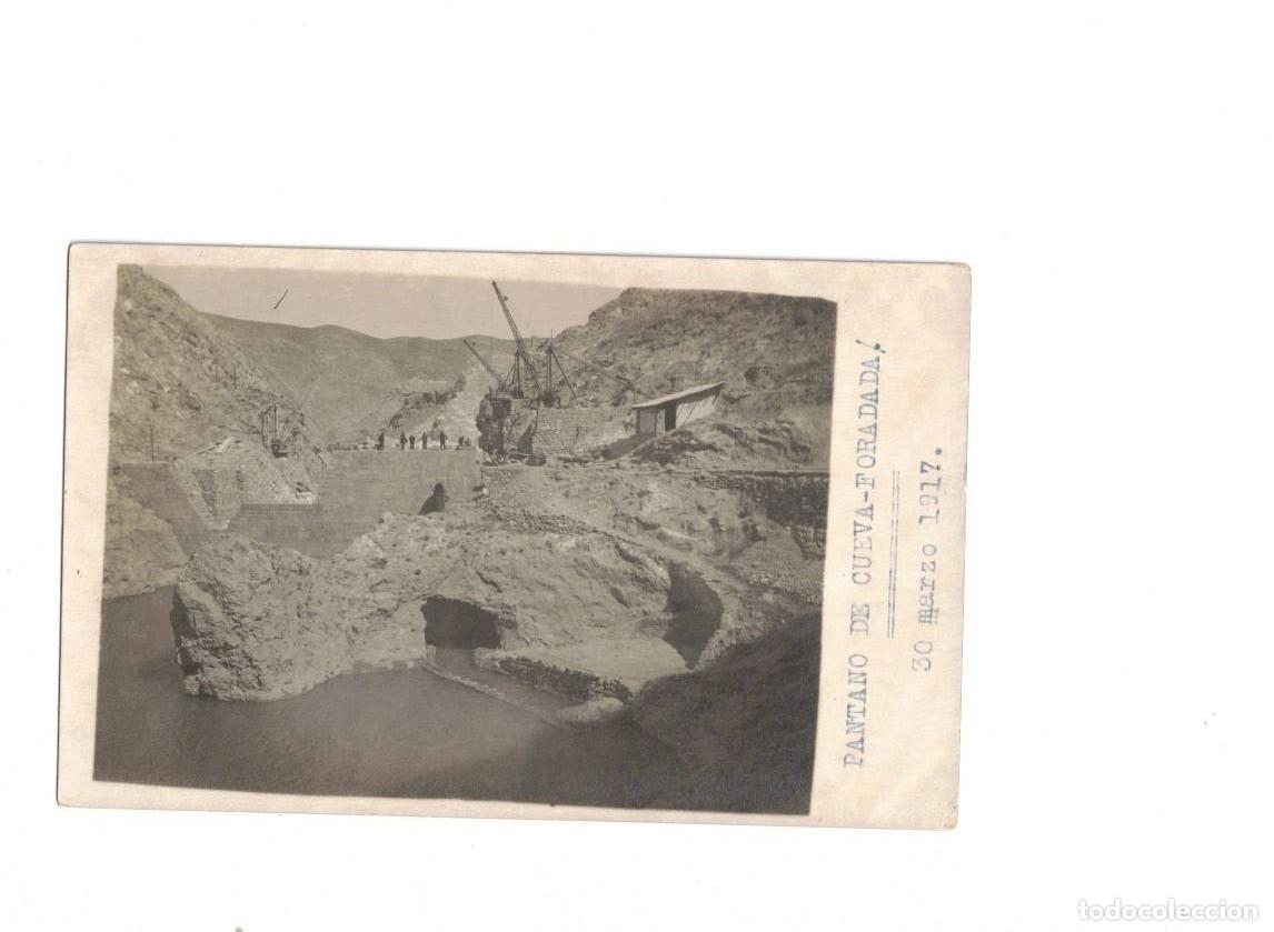 Postales: OLIETE. TERUAL. PANTANO DE LA CUEVA FORADADA. SU CONSTRUCCI&Oacute;N 1916