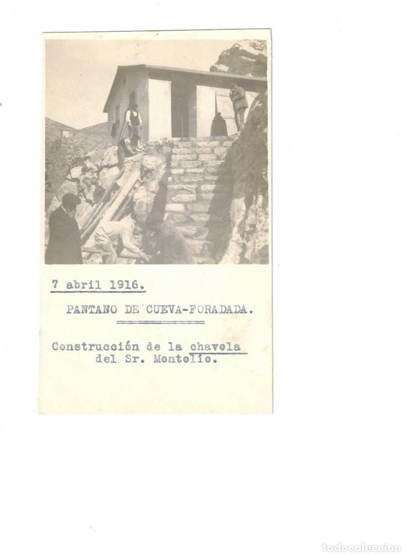 Postales: OLIETE. PANTANO DE LA ROCA FORADADA. SU CONSTRUCCI&Oacute;N 1916
