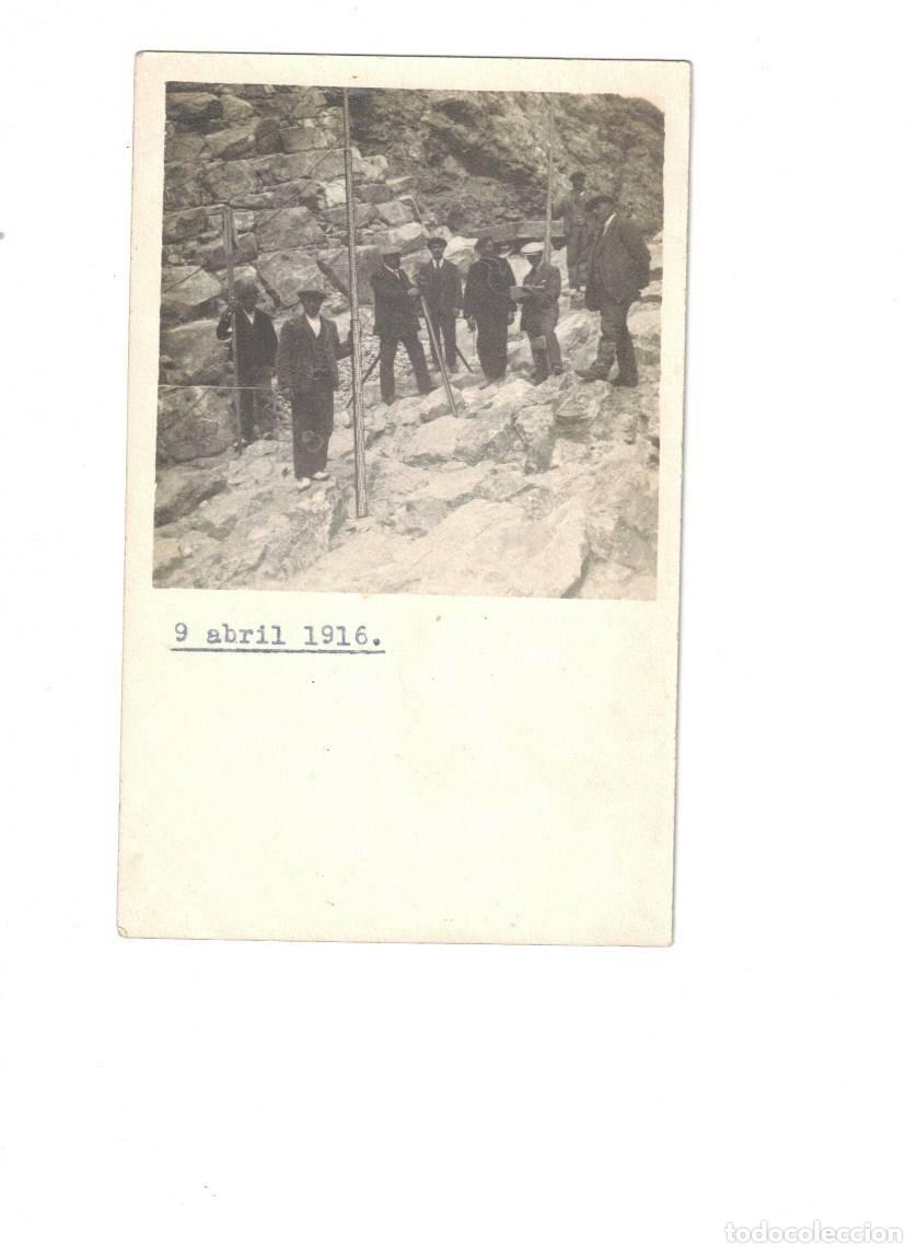 Postales: OLIETE. TERUEL. PANTANO DE LA CUEVA FORADADA. SU CONSTRUCCI&Oacute;N 1916