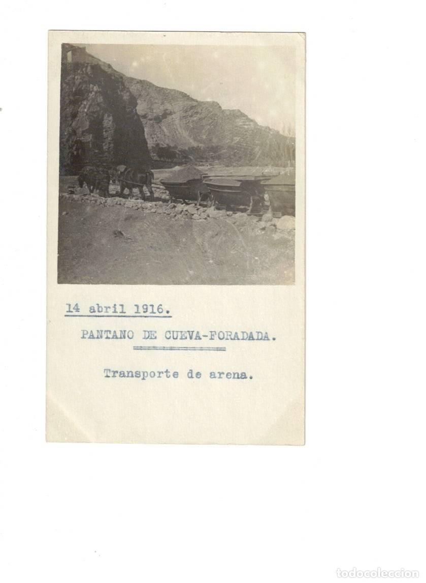Postales: OLIETE. TERUEL. PANTANO DE LA CUEVA FORADADA. SU CONSTRUCCI&Oacute;N 1916